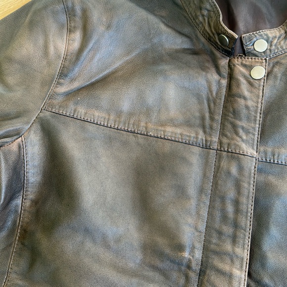 SAROCHI Women's Handmade Oversize Bomber Lambskin Soft Real Leather - Picture 5 of 15